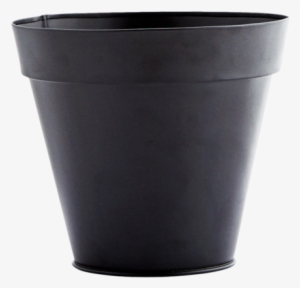 Black Tapered Plant Pot - Black Plant Pot Png