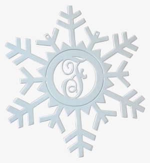 Snowflake Monogram White Sparkle - Transparent Background Snowflake Clipart