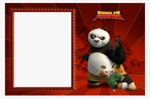 kung fu panda kids png transparent frame - kung fu panda invitations templates