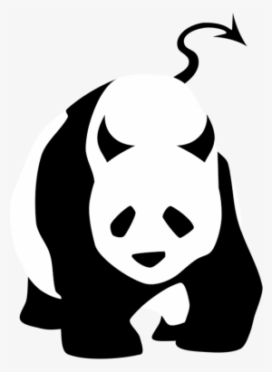 Giant Panda Bear Silhouette Sticker Kung Fu Panda - Panda Clip Art