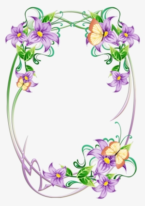 Butterfly And Flowers Border Themes