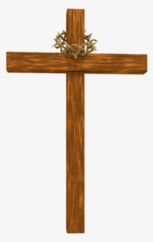 Crown Of Thorns And Cross With Transparent Background - Wooden Cross Transparent Background