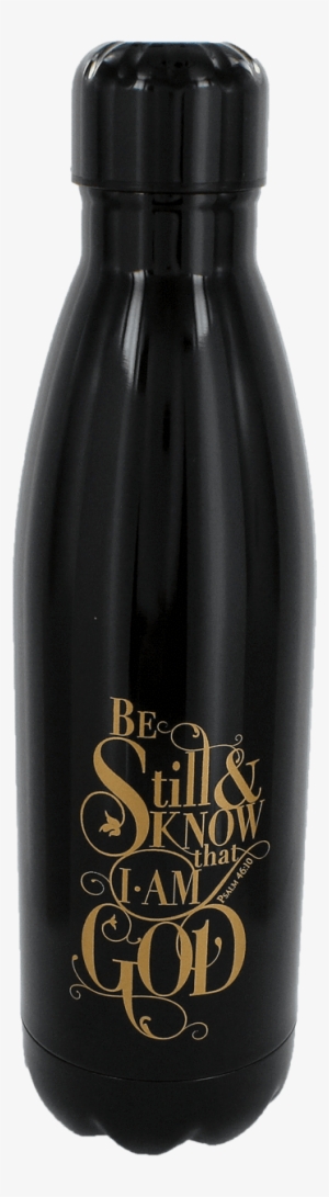 10 'be Still' Black 17oz Stainless Steel Water Bottle - Still And Know That I Am God