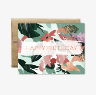 Pinky Peach Floral Birthday Card