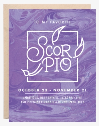 Scorpio Birthday Card - Scorpio Birthday