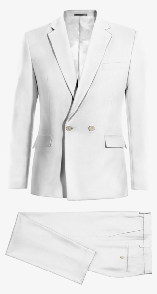 White Double Breasted Linen Suit - Traje Cuello Mao Blanco