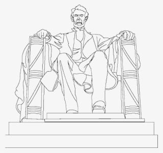 A Drawing Of Abraham Lincoln Memorial Coloring Page - Lincoln Memorial