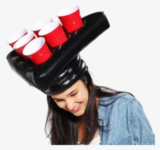 Load Image Into Gallery Viewer, Beer Pong Hat - Inflatable Beer Pong Hat