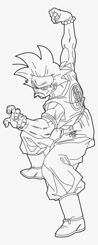 Vegeta Jr And Goku Jr Lineart - Line Art