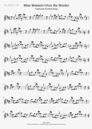 Blue Bonnets Over The Border Sheet Music For Bagpipe - Let It Go Flute Sheet Music Free