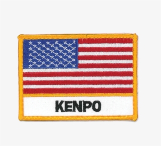 1342 Usa Flag Kenpo Patch 4"w