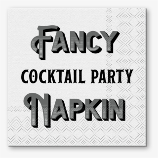 Fancy Cocktail Napkin Beverage Napkins - Calligraphy