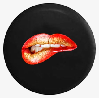 Biting Lip Sexy - Paint Splatter Wristlet, Women's, Red/linen/peach Puff