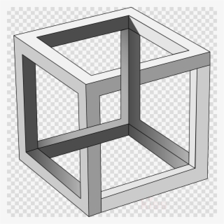 Mc Escher Impossible Cube Clipart Impossible Cube Penrose - Cubo Imposible