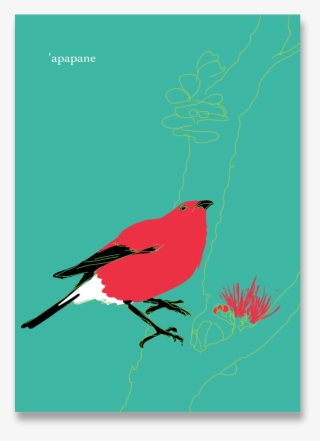 Apapane Notecard - ʻapapane