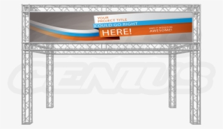 20-foot Truss Trade Show Booth With Banner Openings - Banner On Truss Booth