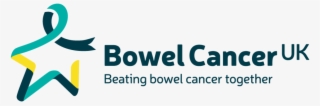 Bcuk Linear Strapline Dark Teal Logo With Teal On Starrgb - Bowel Cancer Charity Logo
