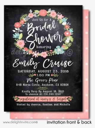 Boho Chic Vintage Floral Bridal Shower Invitations