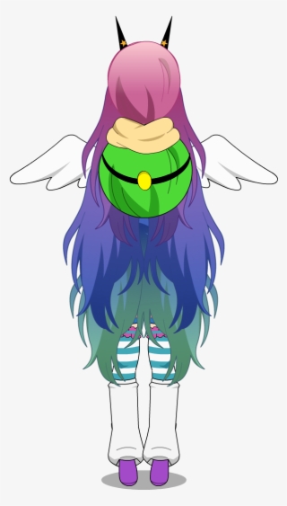 The Wings Are Connected To Her Backpack - Cartoon