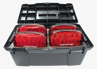 Foxfire 2 Red And 2 Amber Light Kit - Foxfire Led Warning Light Kit With Travel Case 4pk