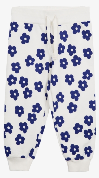 Mini Rodini Blossom Sweatpants - Mini Rodini Girls Floral Organic Cotton Trousers