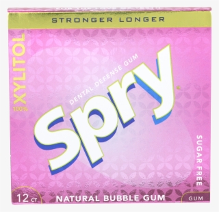 Spry Chewing Gum Bubble Gum - Spry Xylitol Gum, Stronger Longer Bubble Gum, 55ct