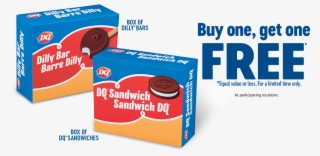 Buy One, Get One Free Box Of Dilly Bars Or Dq Sandwiches - Carton