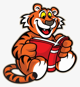 Tiiger Reading Pencil And - Tiger Reading A Book