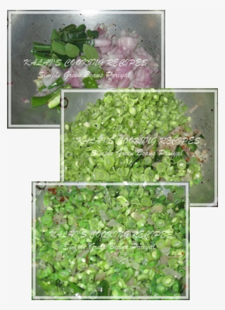 Steps To Make Beans Poriyal - Miner's Lettuce