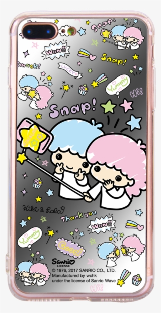 Little Twin Stars Mirror Jelly Case - ピタッコ シール型フック キキララ ピンク ( 1コ入 )