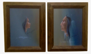 Tommy Hawk, Oil Paintings On Canvas Indian Chief & - Chief