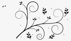 Floral Design Clip Art At Clker - Flower Vine Drawing