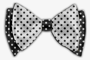 Polka Dot Black And White Bow Tie