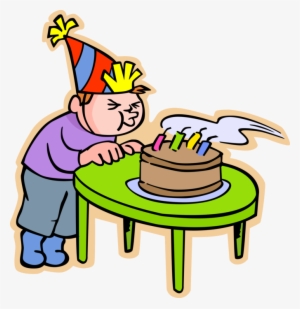 Vector Illustration Of Primary Or Elementary School - Blow The Candle Clipart