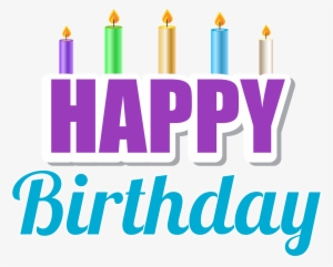 Happy Birthday With Candles Png Clip Art - Happy Birthday Candle Png