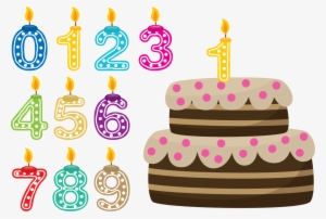 Birthday Cake Clip Art - Birthday Cake With Numbers