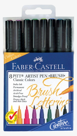 Faber-castell Pitt Artist Brush Lettering Pen Set Of - Faber Castell