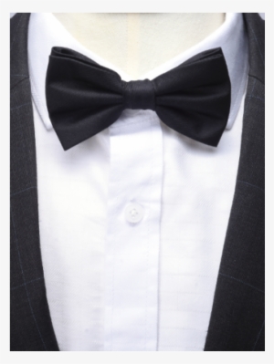 Black Silk Bow Tie - Tuxedo