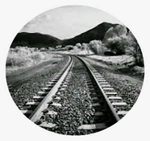 Circle Aesthetic Aestheticccircle Train Track Rail - Black And White Railway Background