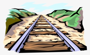 Train Tracks Royalty Free Vector Clip Art Illustration - Desenho Trilho De Trem
