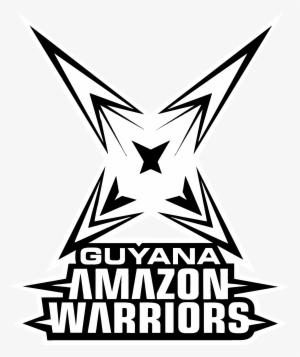 Guyama Amazon Warriors Logo Black And White - Guyana Amazon Warriors