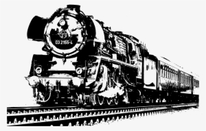 Locomotive Clipart Diesel Train - Train Clipart Black And White Steam