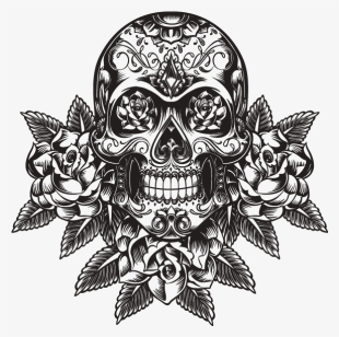 Download Tribal Skull Free Banner Transparent Stock - Tattoos Png