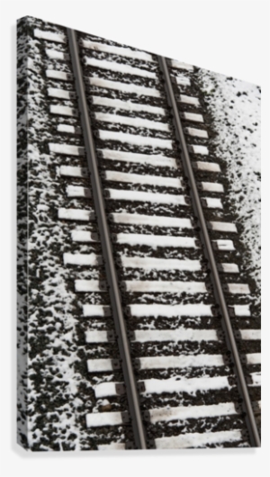 Train Tracks Lightly Covered With Snow - Train Tracks Covered In Snow