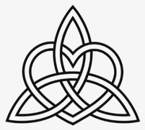Celtic Heart Triquetra Knot Tattoo Transparency Bk - Heart Triquetra