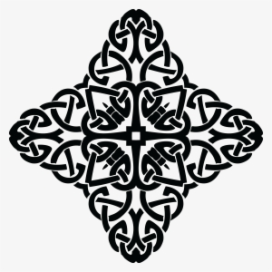 Free Clipart Of A Cross Black And White Celtic Knot - Clip Art