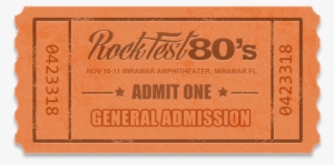 General Admission Tickets - Label
