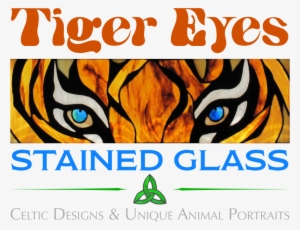 Tiger Eyes Stained Glass Logo - Tiger Eyes Clip Art