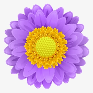 Purple Flower Clip Art Png Image - Orange Flowers Clip Art
