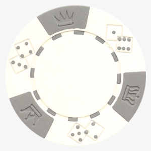 Clay Composite Triple Crown Poker Chips 50 - White Poker Chip Png